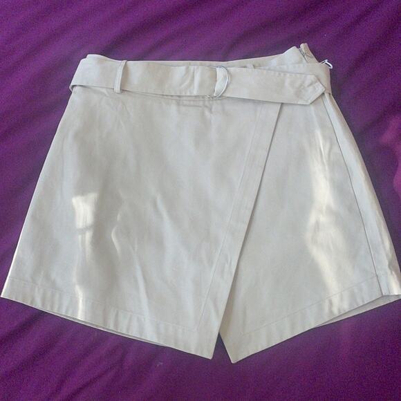 FRAME Denim $249 Trench High Waist Wrap Skort 6 ACADEMIA PREPPY CLUELESS Mini - Picture 2 of 6